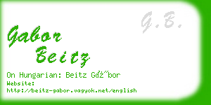 gabor beitz business card